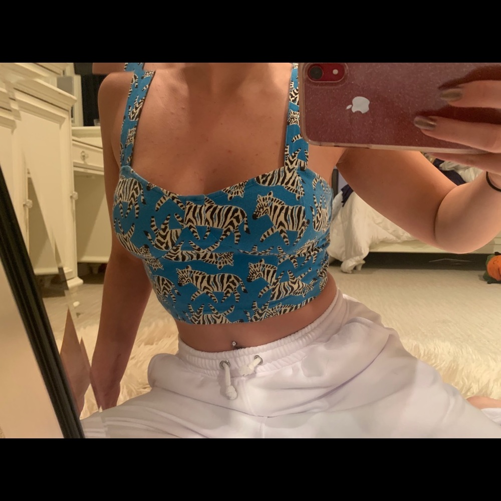 Zebra crop top